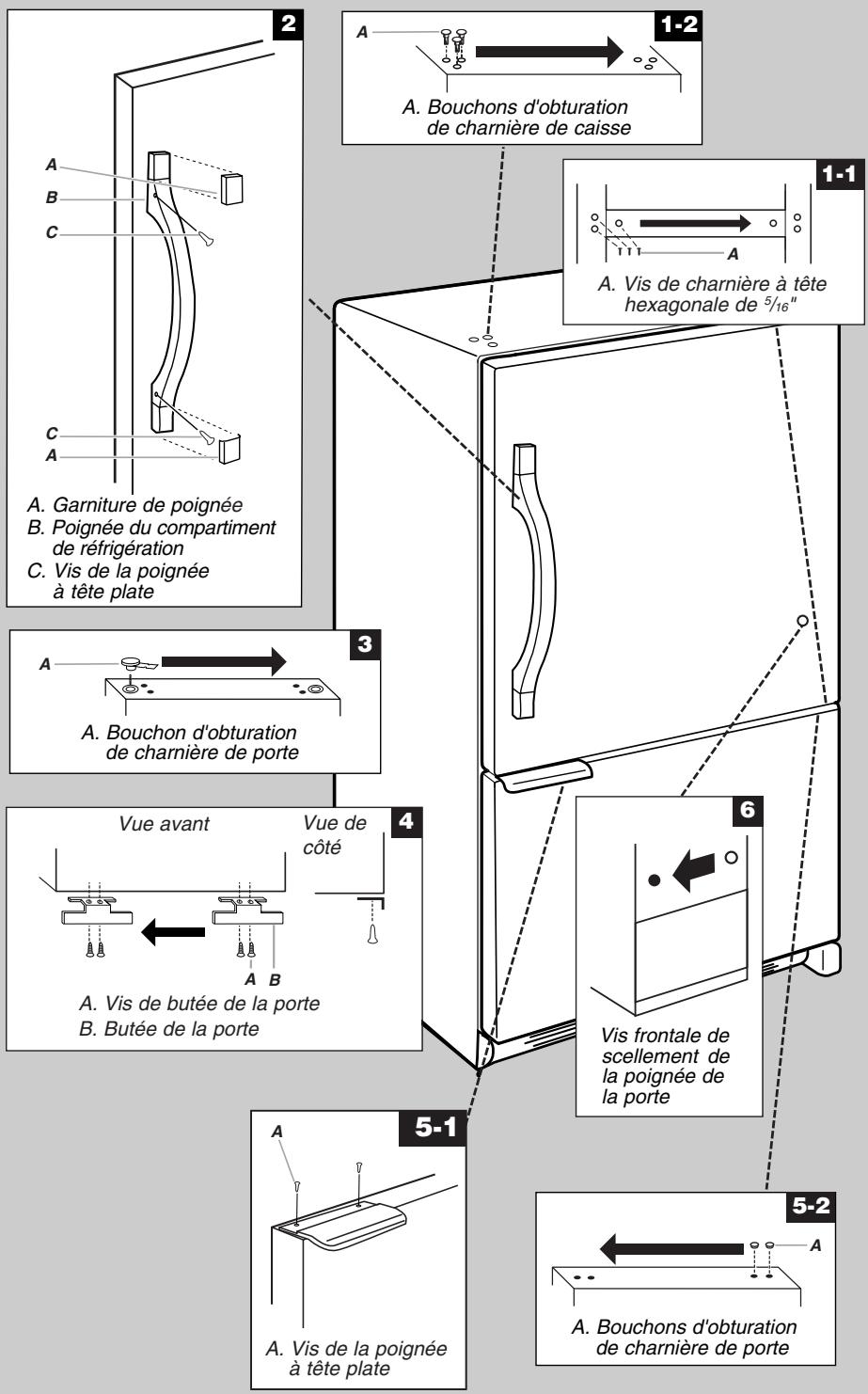 WHIRLPOOL UKF8001AXX - Dépose et réinstallation de la porte - 4