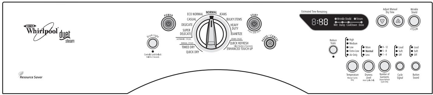 WHIRLPOOL WGD9750W - GUIDE de démarrage RAPIDE - 1