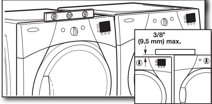 WHIRLPOOL XW29000VJ - Check washer and dryer levelness - 1