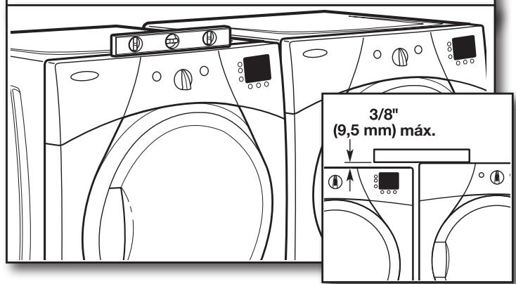 WHIRLPOOL XW29000VJ - Verifique la nivelación de la lavadora y de la secadora - 1