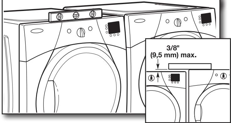 WHIRLPOOL XW29000VJ - Contrôle de l'aplomb pour la laveuse et la sécheuse - 1