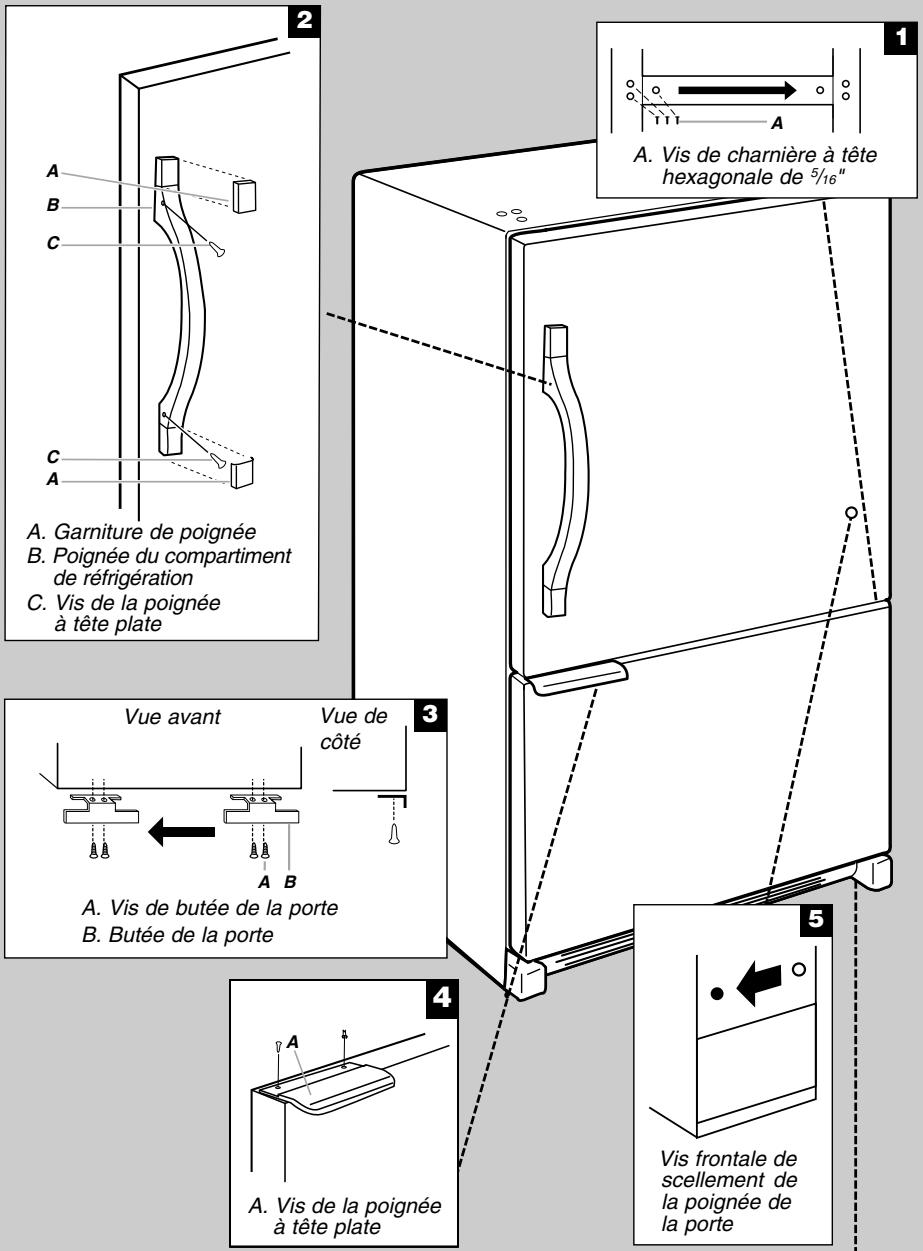 WHIRLPOOL WRF535SMBM - Dépose et réinstallation de la porte - 4