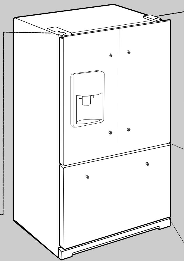 WHIRLPOOL WRF560SEYW - Enlèvement et réinstallation de la porte - 3