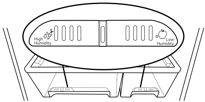 WHIRLPOOL WRF560SEYW - Contrôle de l'humidité (sur certains modèles) - 1