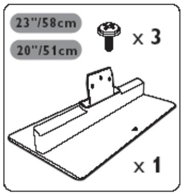 PHILIPS 15HF5443 - Mounting the Television Stand - 2