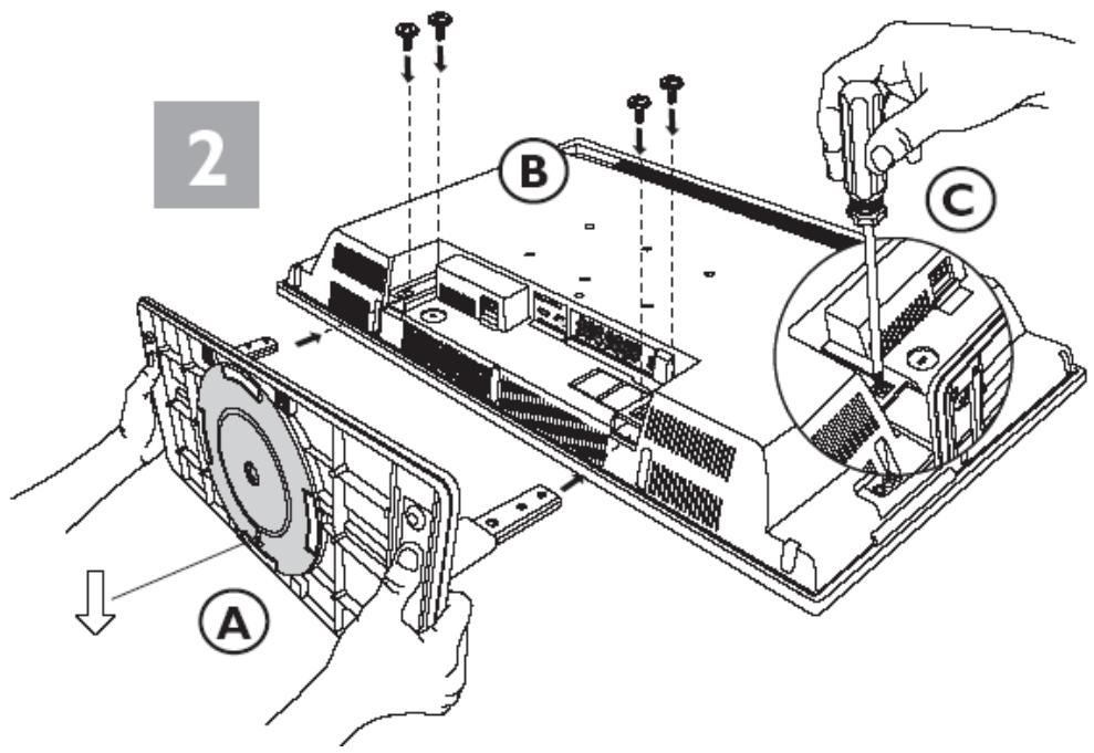 PHILIPS 15HF5443 - Mounting the Television Stand - 6