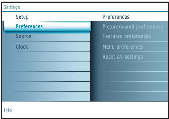 PHILIPS 50MF231DB - Setup menu - 2