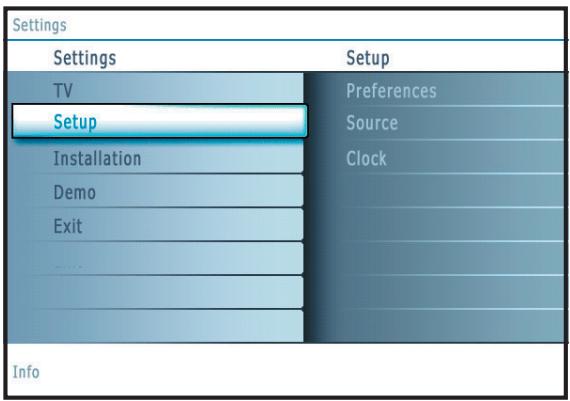 PHILIPS 50MF231DB - Setup menu - 1