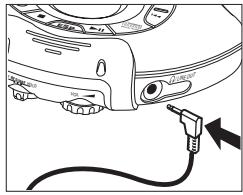 PHILIPS ACT7582 - Connecting the headphones - 1