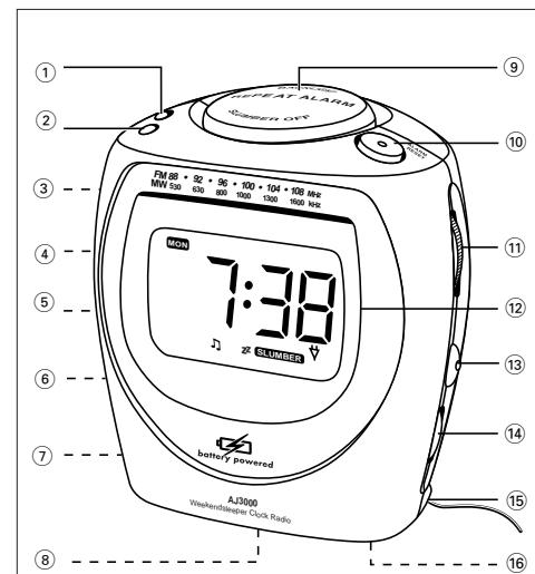 PHILIPS AJ3016 - AJ 3000 family - Clock radio - 3