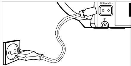 PHILIPS AZ1018 - Gebruiken van de netvoeding - 1