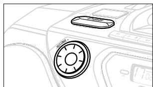 PHILIPS AZ1060 - Instellen van het volume en het geluid - 1