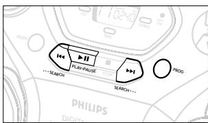 PHILIPS AZ1060 - Überprüfen des Programms - 2