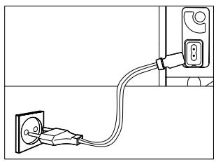 PHILIPS AZ1060 - Gebruiken van de netvoeding - 2