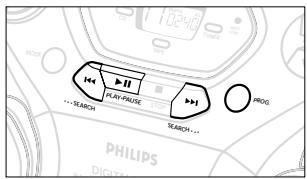 PHILIPS AZ1060 - Controlleren van een programme - 2
