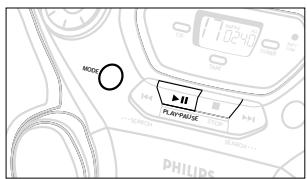 PHILIPS AZ1060 - Controlleren van een programme - 1