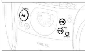 PHILIPS AZ1145 - Controleren van een programme - 2