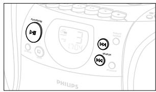 PHILIPS AZ1145 - Búsqueda de un pasaje bajo de una pista - 3