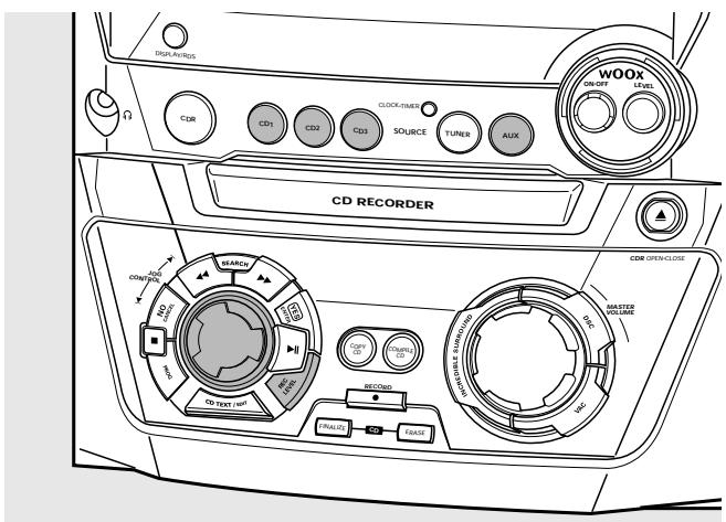 PHILIPS FW-R55 - Ajuste del nivel de grabación - 1
