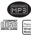 MP3-CD PLAYBACK MP3 COMPACT disc DIGITAL AUDIO Plays Wind Media