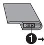 PHILIPS PET825 - Retrait du boîtier de piles - 1