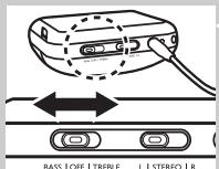 BASS | OFF | TREBLE | L | STEREO | R