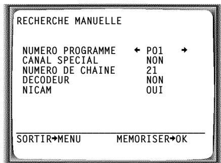 PHILIPS VR627 - Recherche manuelle de chaînes télévisées - 1