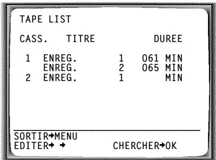 PHILIPS VR627 - Effacer un titre dans la Tape List - 1