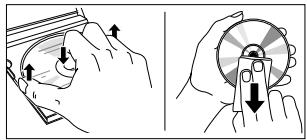 Illustration showing two-step instructions for using a tool, with arrows indicating direction of movement and a magnified view of the tool's tip.