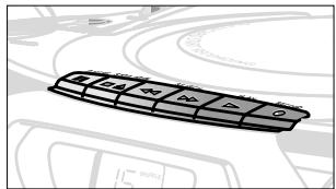 Diagram showing a curved object with numbered labels on its surface, possibly representing a vehicle or road layout.