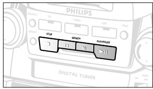 PHILIPS AZ2760 - Selecting a different track - 1