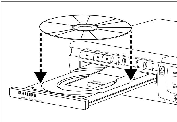 PHILIPS CDR200BK - Inserting discs - 1