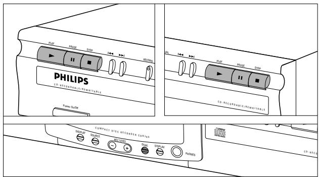 PHILIPS CDR200BK - Lecture de CD sur la platine 1 et/ou sur la platine 2 - 1