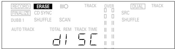 PHILIPS CDR200BK - Pour effacer le disque en entier : - 1