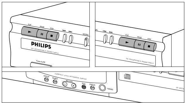 PHILIPS CDR200BK - Playing CDs on Deck 1 and/or Deck 2 - 1