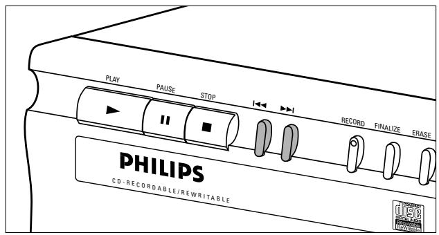PHILIPS CDR200BK - Selecting a track or searching - 1