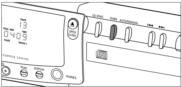 PHILIPS CDR765BK - Copia a velocidad alta y normal - 1