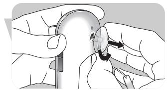 PHILIPS SCD589 - Disconnecting the neck strap - 1
