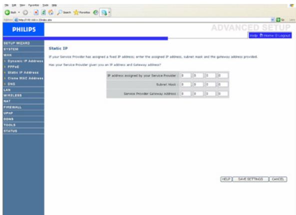 PHILIPS CAW7740N - Adresse IP statique/Static IP Address - 1