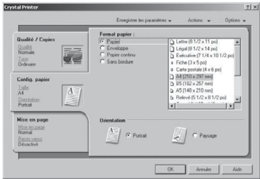 PHILIPS CRYSTAL 660 - Traiter les paramètres d'impression - 2