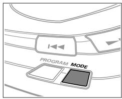 PHILIPS AZ7900 - Sélection des différentes possibités de lecture - MODE - 1