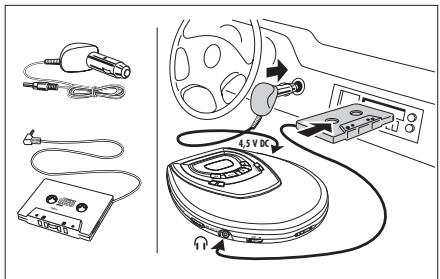 PHILIPS AZ7900 - Utilisation en voiture (connecteurs fournis ou en option) - 1
