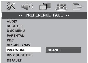 PHILIPS LX8300SA - Modification du mot de passer - 1