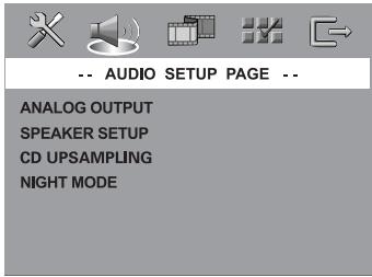 PHILIPS LX8300SA - Menu Réglages Audio - 1