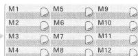 PHILIPS SKIP 300 - Pour enregistrer des numéros de téléphone dans les mémoires M1... M12: - 2