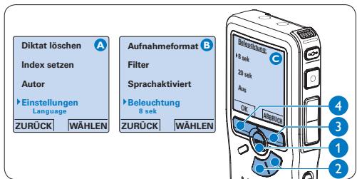 PHILIPS LFH0955 - Einstellen der Displaybeleuchtung - 1
