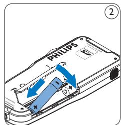 PHILIPS LFH0955 - De batterijen plaatsen - 2
