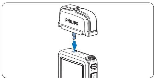 PHILIPS LFH0955 - Enregistrement d'une interview : installez le micro amovible - 1