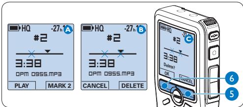 PHILIPS LFH0955 - Een gedeelte van een dictaat verwijderen - 2