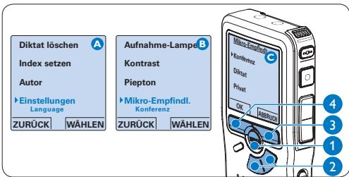 PHILIPS LFH0955 - Mikrofonempfindlichkeit einstellen - 1